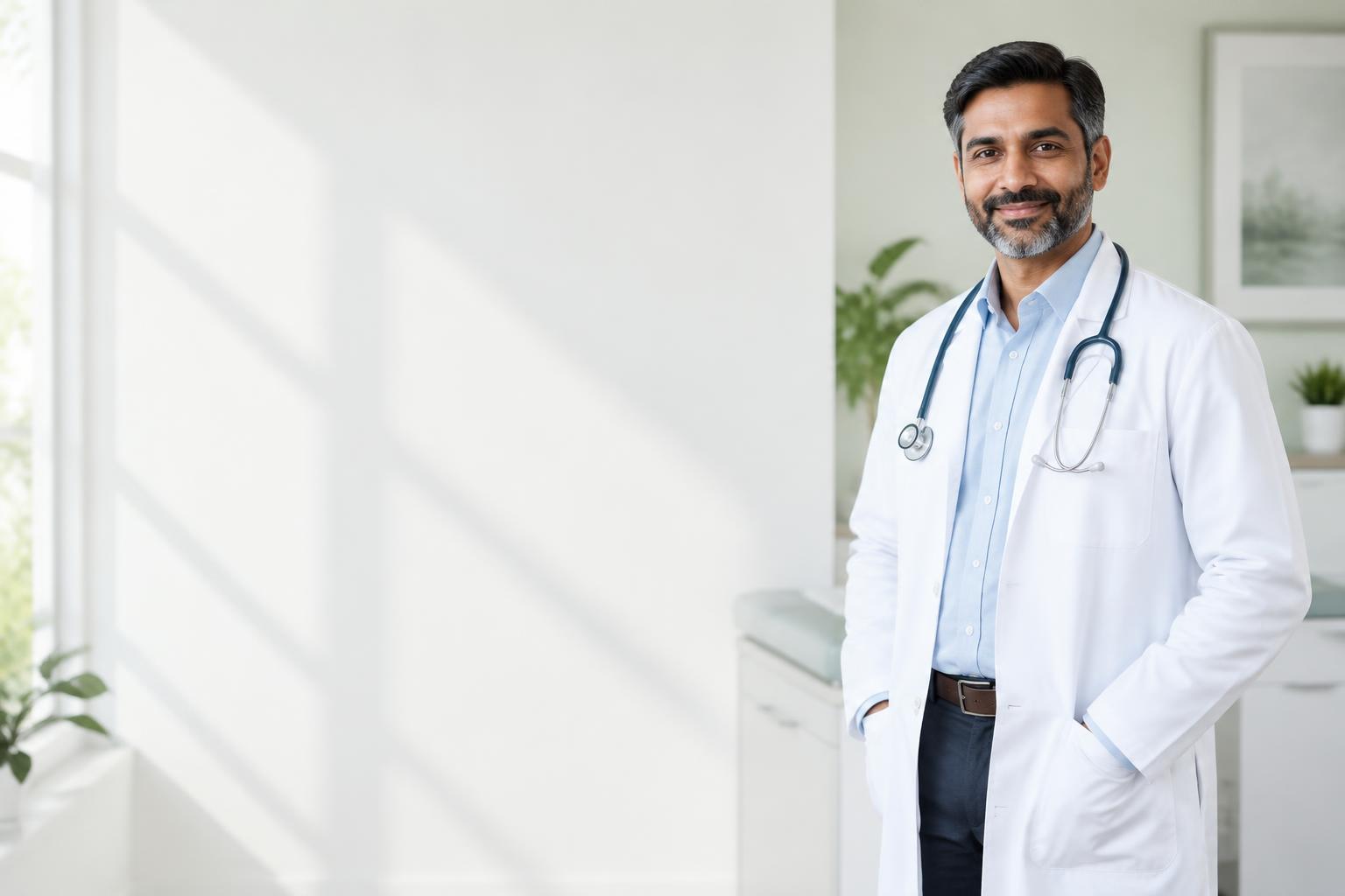Dr. Arjun Mehta in his consultation room